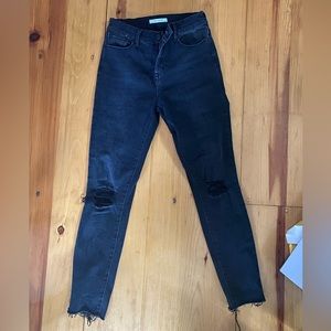 Pacsun women’s black, ripped skinny jeans (size 25)